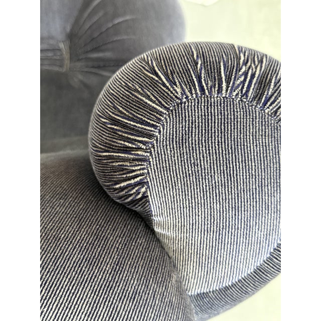 Space Age Velvet and Chrome Lounge Chair attributed to Adriano Piazzesi, Italy, 1960s For Sale - Image 10 of 15