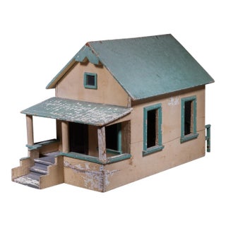 Folk Art Wooden Farmhouse Model c.1930-1950 For Sale