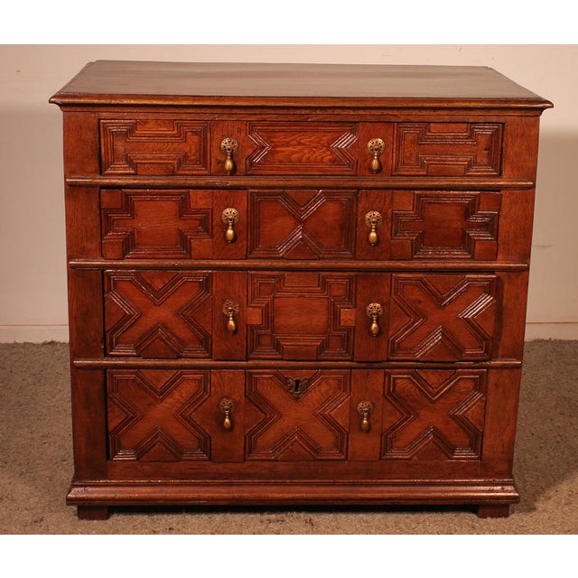 Jacobean Oak Commode, 17th Century For Sale - Image 13 of 13