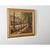Textile French Vintage Framed Autumn Landscape Painting For Sale - Image 7 of 8