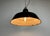 Industrial Black Enamel Factory Pendant Lamp with Iron Top, 1960s For Sale - Image 10 of 16