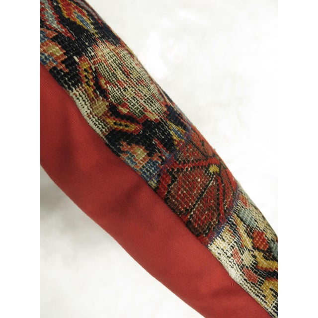 19th Century Bolster Persian Rug Pillow For Sale - Image 5 of 5