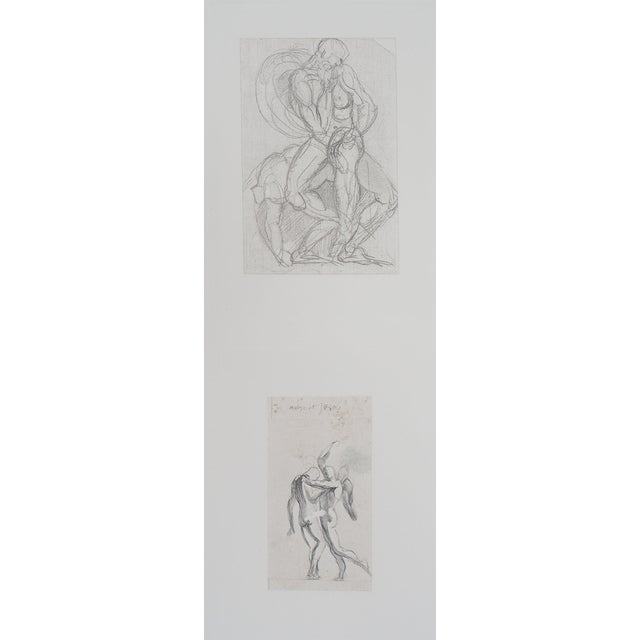 Auguste Rodin, Ombres et Lutte de Jacob avec l'ange, Etching For Sale