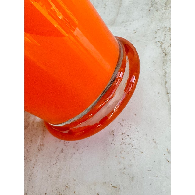 Carlo Moretti Orange Yellow Cased Glasses - Set of 3 For Sale - Image 4 of 4