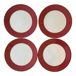 Set of 4 Pagnossin Treviso Spa Rust Ironstone Dinner Plates