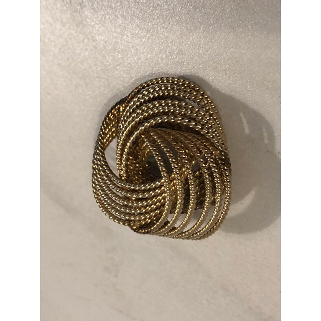 1940s Winard 12k Gold Filled Rope Swirl Brooch Pin For Sale - Image 10 of 13