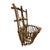 Mid 20th Century Vintage Farmhouse, Cabin, Lodge, Handmade Twig Flat Back Wall Basket For Sale - Image 5 of 6