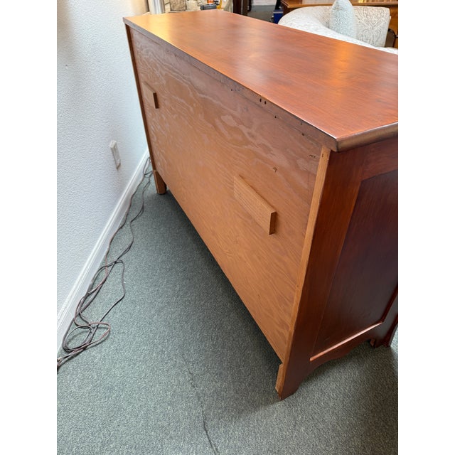 Mid 20th Century Maple Wood Double Dresser With Cherry Wood Stain For Sale - Image 12 of 12