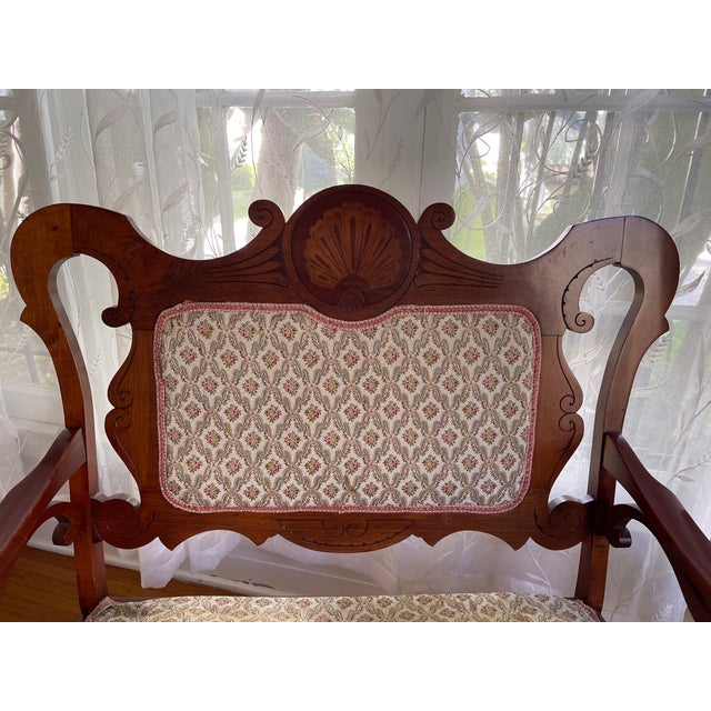 Late 19th Century Eastlake Sette and Loveseat Parlor Set For Sale In Los Angeles - Image 6 of 8