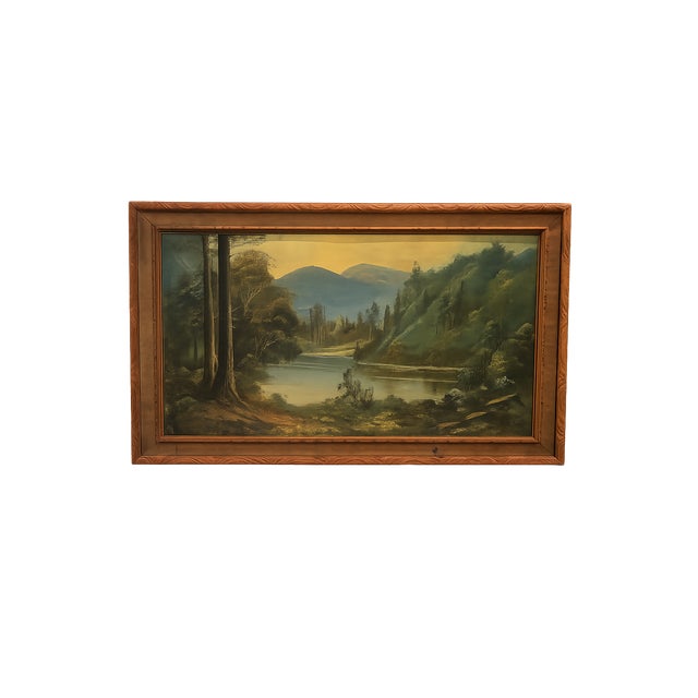 Antique 19th-Century Tonalist Landscape Painting in Original Frame, Circa 1880s For Sale - Image 14 of 14