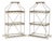Regency Style Gilt Metal Three-Tier Etageres, Pair For Sale