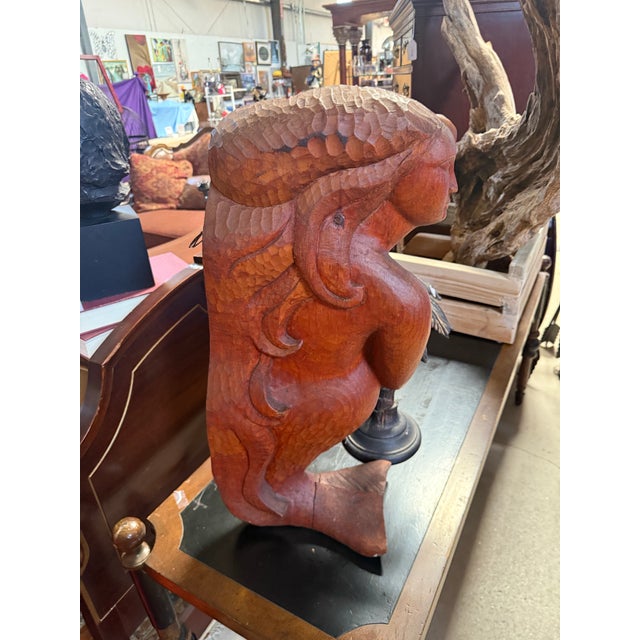 Very Unique Figure Head For Boat Mermaid Made Of Cedar Ulysses OXF 81 Soild 26in 26in Long /12in Wide Solid very heavy...