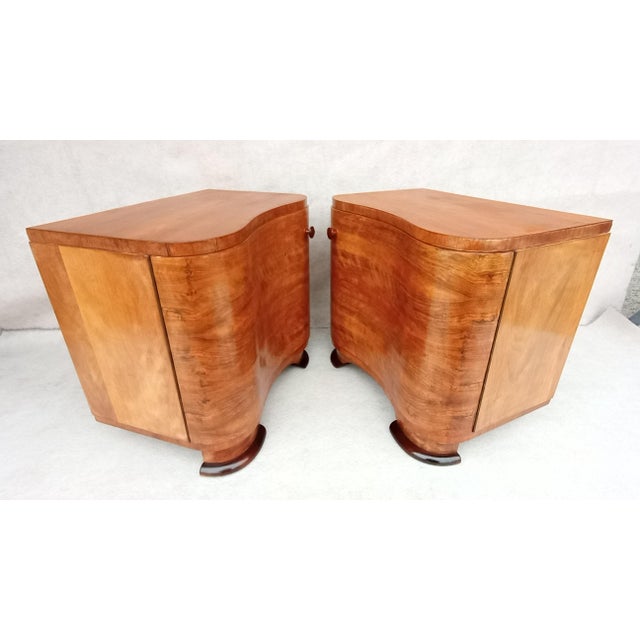 Bedside Tables by Jindrich Halabala for Up Závody, 1950s, Set of 2 For Sale - Image 6 of 15