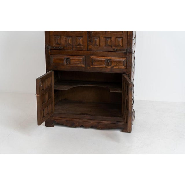 Spanish Brutalist Cabinet in Wood For Sale - Image 15 of 16