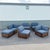 Coffee table: 39.5”w, 39.5”d, 16”h Side table: 22”w, 30”d, 22”h Sofa Side piece: 26.5”w, 30”d. 25.5”h Sofa Corner piece:...