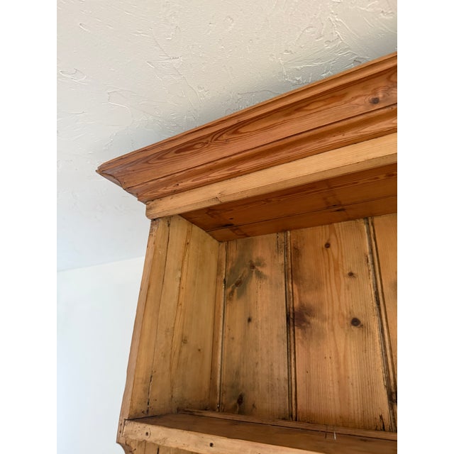 Late 19th Century 19th Century English Pine Welsh Dresser Step-Back Hutch For Sale - Image 5 of 9