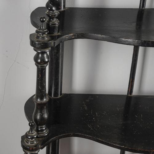 Black Louis Philippe Ebony Stained Etagere For Sale - Image 8 of 9