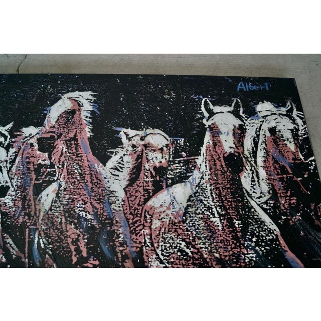 Textile Artmaster Studio Abstract Oil on Canvas For Sale - Image 7 of 13