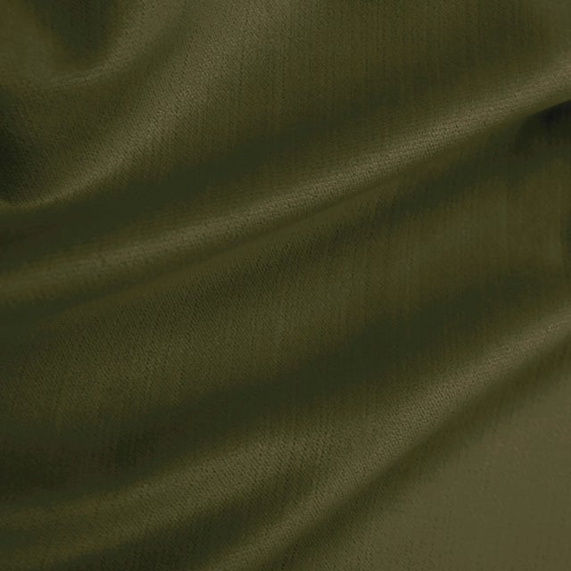 Not Yet Made - Made To Order Camille Olive Velvet Platform Bed, Queen For Sale - Image 5 of 6