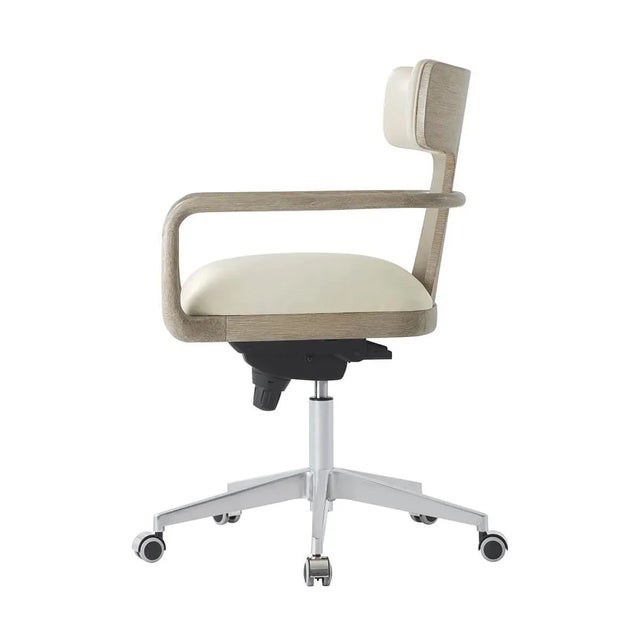 Modern Oak Office Chair For Sale - Image 4 of 6