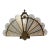 Ornate Victorian Brass Fireplace Fan Screen For Sale