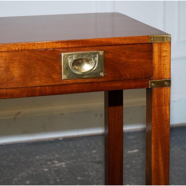 Vintage Military Campaign Console Table by London Kennedy for Harrods For Sale - Image 16 of 18