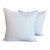 Fresh and versatile, this pair of custom-made decorative pillows features a soft geometric diamond pattern in soothing...