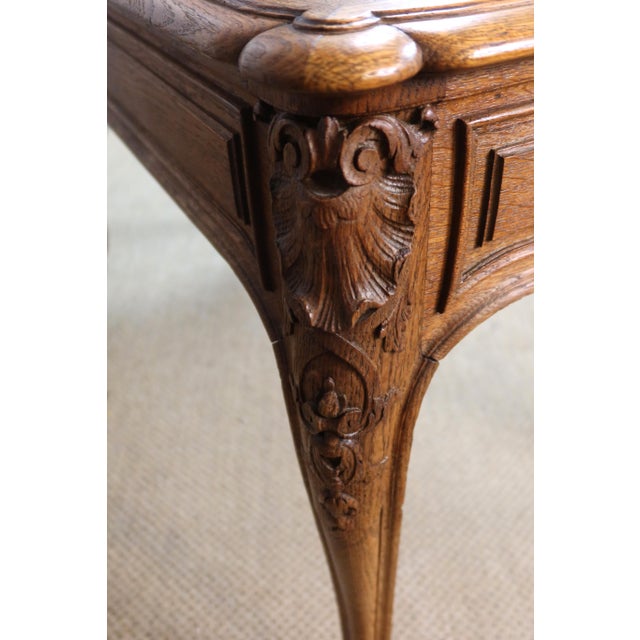 Louis XV Style Carved Oak Desk For Sale - Image 4 of 16