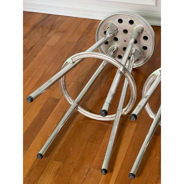 Industrial Aluminum Bar Stools by Joan Casas I Ortinez for Indecasa, Spain, 1980s For Sale - Image 11 of 13