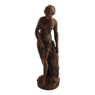 Antique Bronze Sculpture “La Baigneuse” the Bather by Etienne Falconet, 16” For Sale
