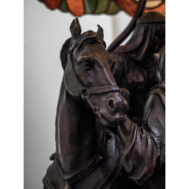 Large Table Lamp in the style of Tiffany For Sale - Image 15 of 16