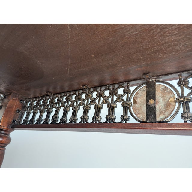 1990s Theodore Alexander Morgan Hill Marble Top Console Table For Sale - Image 9 of 14