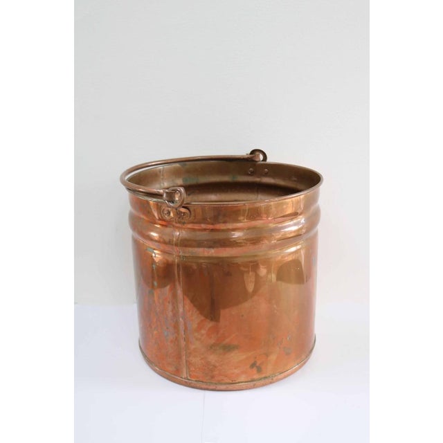 1960s Large Danish Copper Bucket Plant Pot, 1960s For Sale - Image 5 of 11