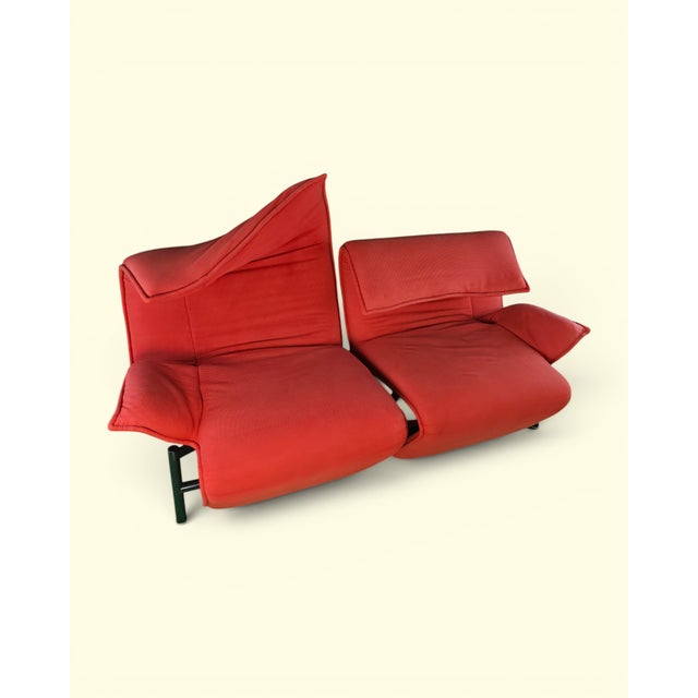 Postmodern Mid-Century Modern Veranda 2-Seater Sofa by Vico Magistretti for Cassina, Italy, 1983 For Sale - Image 3 of 12