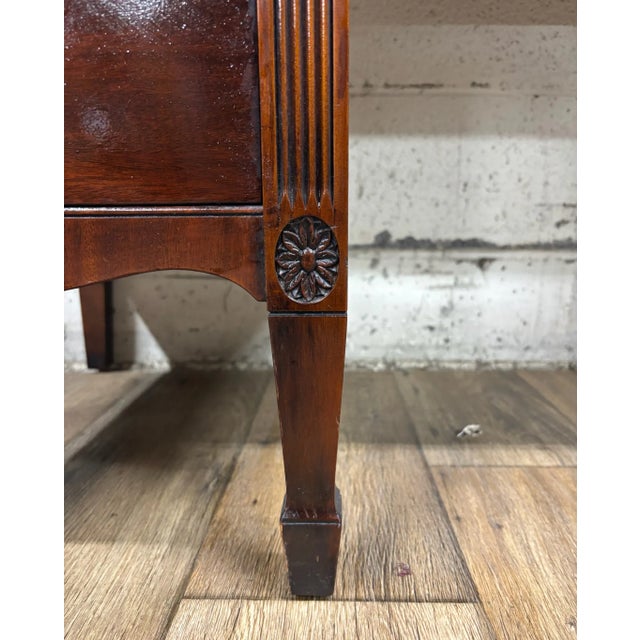 Vintage Kindel Federal Hepplewhite Style Oxford Mahogany Vanity W Mirror & Stool For Sale In Kansas City - Image 6 of 12