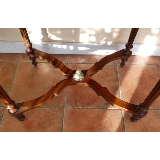 Antique Louis XVI French Walnut and Mahogany Games Table, 1920 For Sale - Image 15 of 18