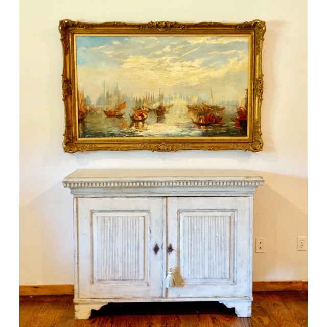 Late 19th Century Antique Oil Painting Venice Francis Moltino (1818 - 1874) Listed Artist For Sale - Image 5 of 11