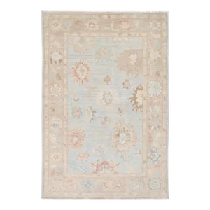Pasargad Light Blue Fine Hand Knotted Oushak Rug