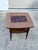 Mid-Century Modern Vintage Tiled Walnut Laminate Two-Tiered End Table For Sale - Image 3 of 8