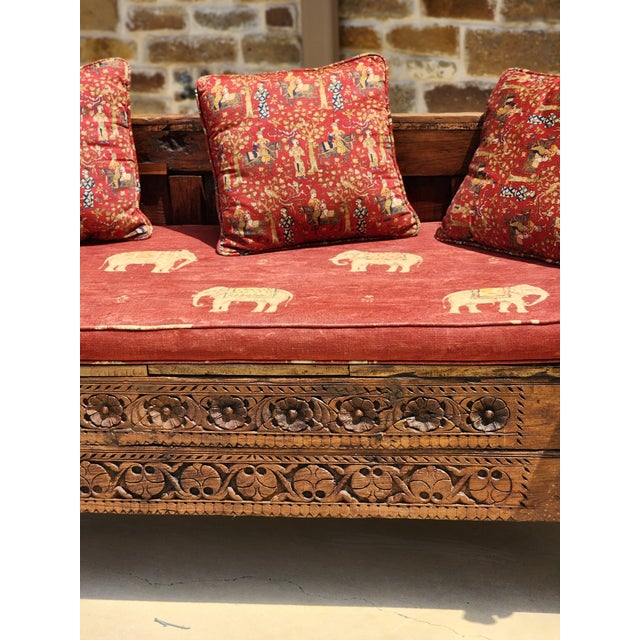 Wood South East Asian Settee For Sale - Image 7 of 11