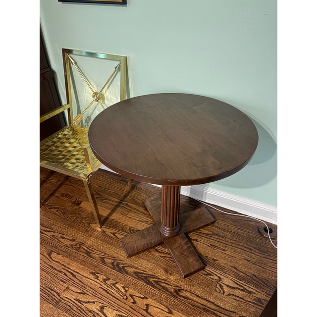 Arts & Crafts Custom Dunes and Duchess Wood Pub Table/Side Table For Sale - Image 3 of 9