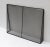 Handcrafted custom modern metal and wire mesh fireplace screen.