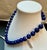 Vintage Lapis Lazuli Single Strand Necklace with Diamond Clasp 14 Kt White Gold For Sale - Image 17 of 18