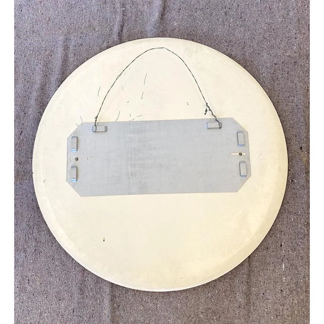 Mid-Century Modern Vintage Round Mirror, 1970s For Sale - Image 3 of 8