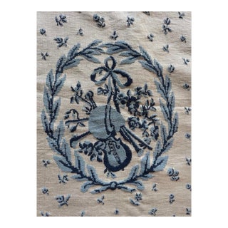 Aubusson Style Jacquard Upholstery Fabric Panel for 2 Seats or Pillows For Sale