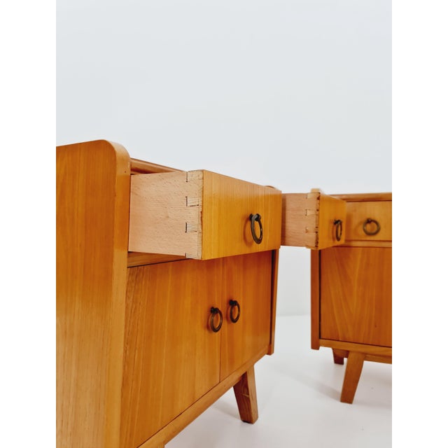 Mid-Century German Ash and Teak Nightstands from WK Möbel, 1960s, Set of 2 For Sale - Image 5 of 11