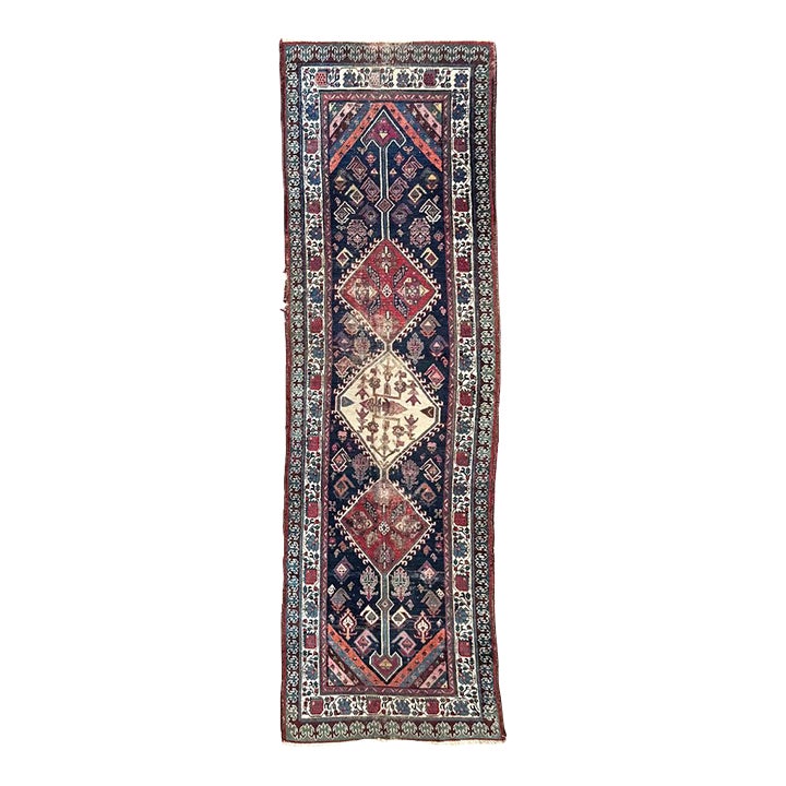 Narrow Antique Northwest Persian Runner Rug 2.8 x 9.9 | Chairish
