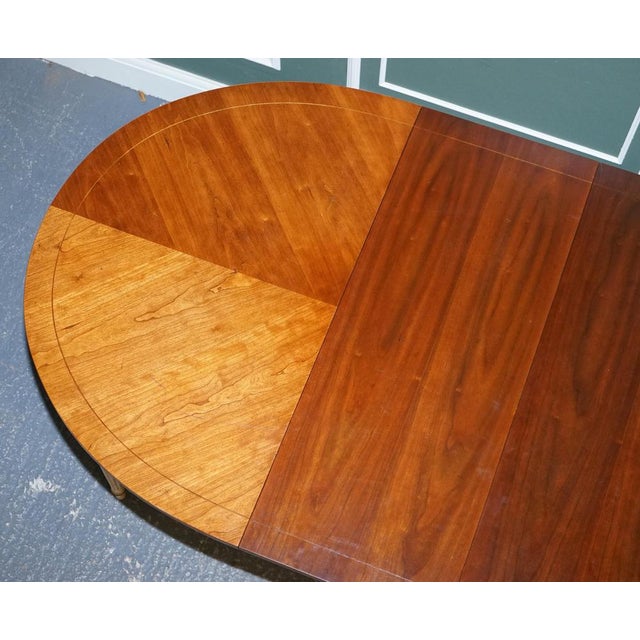 Wood Extendable Dining Table in Cherrywood and Hand-Painted Gilt Wood from Kindel Furniture For Sale - Image 7 of 18