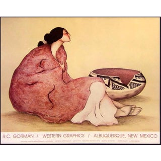 RC Gorman Albuquerque Western Graphics Poster Offset Lithograph Print Unframed For Sale