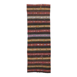 Mid 20th Century Striped Vintage Kilim Runner For Sale